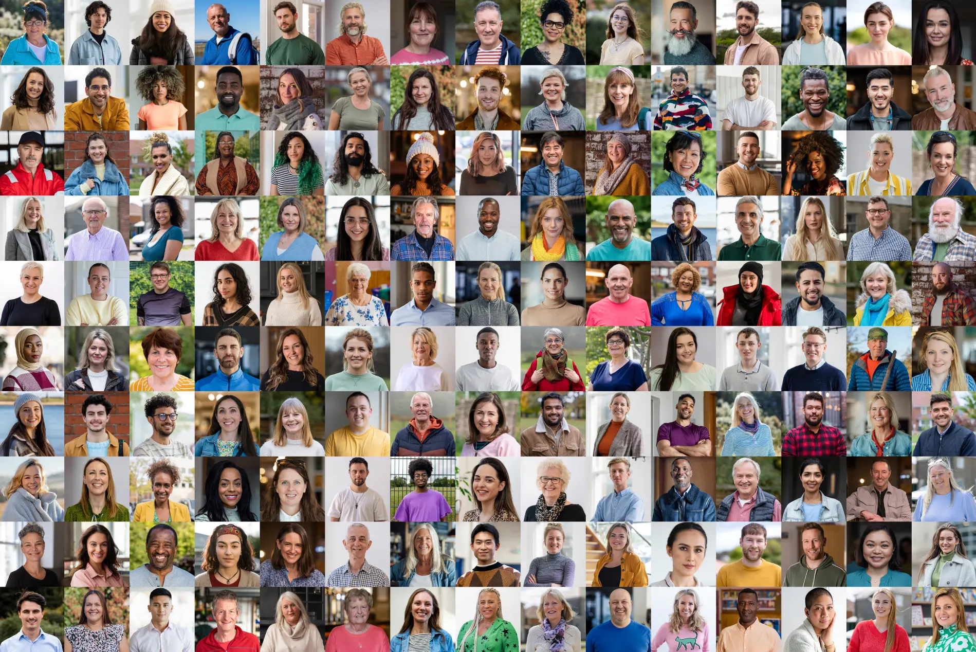 A grid of portraits of UK Christians who shop with Eden